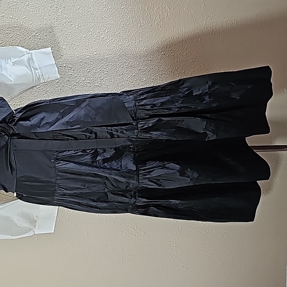 Rickie Freeman Fot Teri Jon Two Tone Bow Shirt Dress - Picture 5 of 11